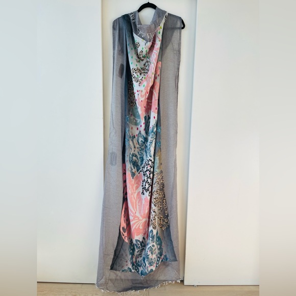 TILO Scarves Cotton/Modal cutie! Delightful neutral pallette with some pop! NEW - Picture 11 of 14